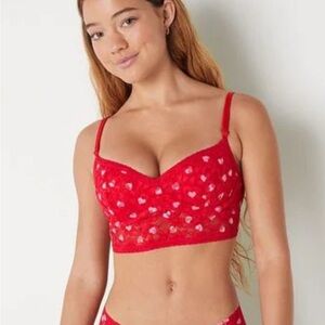 Victoria's Secret PINK Lace Wired Push Up Bralette Bra Size S/P